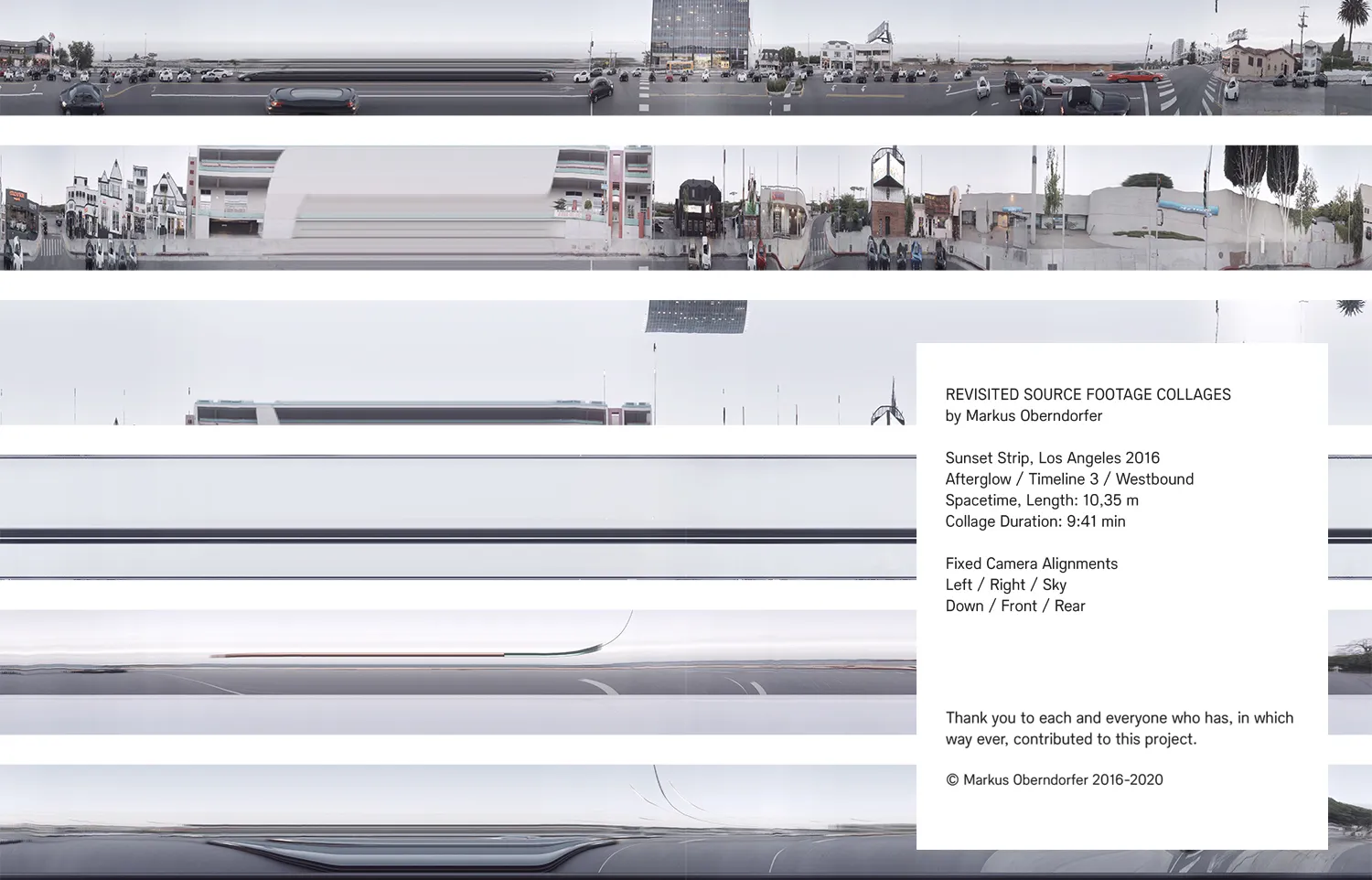 Revisited Spacetime Collage Afterglow Westbound