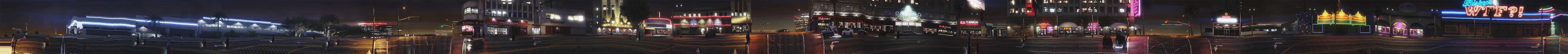 Vinewood Blvd Night Westbound - Vinewood Blvd